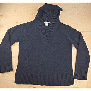 Colorado Clothing Black Sweater Hoodie Hood V Neck Fleece L